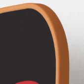 名前をカスタムするレインボーハート ピックルボールラケット (左詳細)