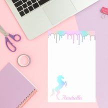 名前をカスタムするレインボーホログラフィックドリップスユニコーン