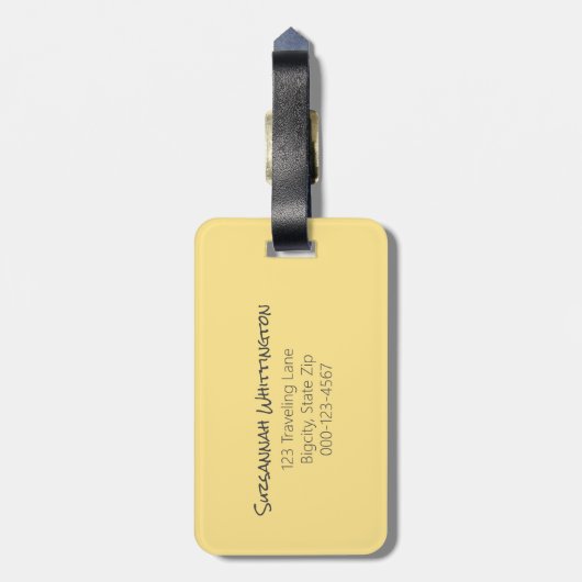 名前をカスタムするレインボーマーメはかりで測イド ラゲッジタグ (裏面縦)