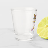 名前をカスタムするレインボーユニコーンワークベスティー ショットグラス (左)