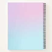 名前をカスタムするレインボーユニコーン新学期 ノートブック (裏面)