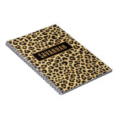 名前をカスタムするレオパードアニマルプリントパタクラシックーン ノートブック (右側)