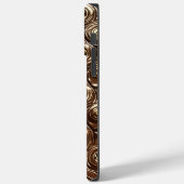 名前をカスタムするレザーフェイク抽象芸術ミニマリスト Case-Mate iPhoneケース (裏面 / 左)