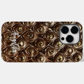 名前をカスタムするレザーフェイク抽象芸術ミニマリスト Case-Mate iPhoneケース (裏面 (横))