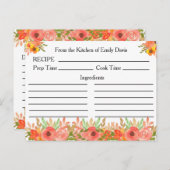 名前をカスタムするレシピカード(花と緑) ポストカード (正面/裏面)