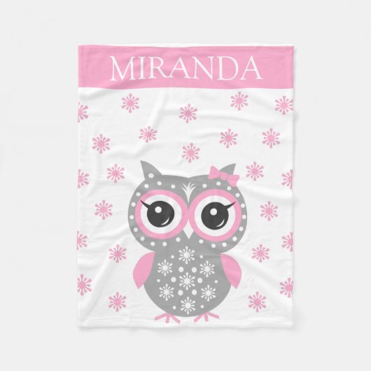 名前をカスタムするレシーディングベビーガールフリースブランケット フリースブランケット (正面)