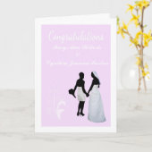 名前をカスタムするレズ結婚ビアンおめでとうカード カード (黄色い花)