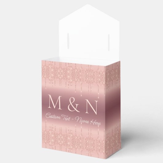 名前をカスタムするレター結婚のバラ金ゴールドギフトボックス フェイバーボックス (オープン)