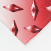 名前をカスタムするレッドダイヤモンドプレート鋼 フリースブランケット (角)