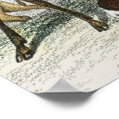 名前をカスタムするレッドディアハート、ヒンド、ローバックムスクディアー ポスター (角)