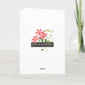 名前をカスタムするレッドブルーマドラスチェック誕生日 カード (裏面)