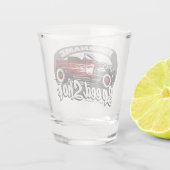 名前をカスタムするレッド改造ロードスタースピードショップガレージ ショットグラス (裏面)