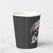 名前をカスタムするレッド改造ロードスタースピードショップガレージ 紙コップ (右)