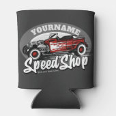 名前をカスタムするレッド改造ロードスタースピードショップガレージ 缶クーラー (裏面)