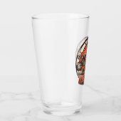 名前をカスタムするレトロガスポンプ自動二輪車バイクもしくは自転車に乗る人車庫 タンブラーグラス (右)