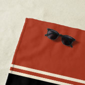 名前をカスタムするレトロガスポンプ自動二輪車バイクもしくは自転車に乗る人車庫 ビーチタオル (インサイチュ)