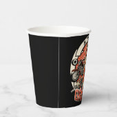 名前をカスタムするレトロガスポンプ自動二輪車バイクもしくは自転車に乗る人車庫 紙コップ (右)