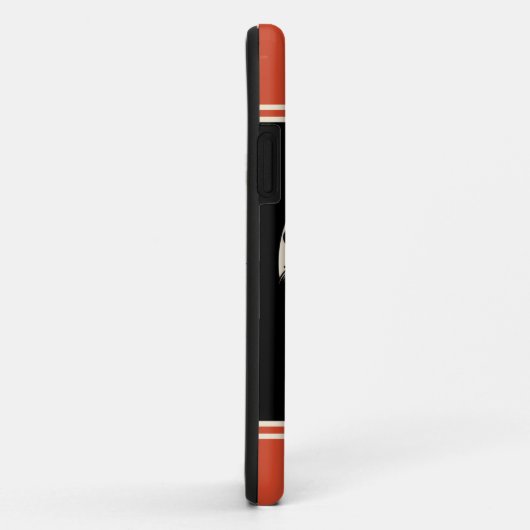 名前をカスタムするレトロガスポンプ自動二輪車バイクもしくは自転車に乗る人車庫 Case-Mate iPhoneケース (裏面/右)