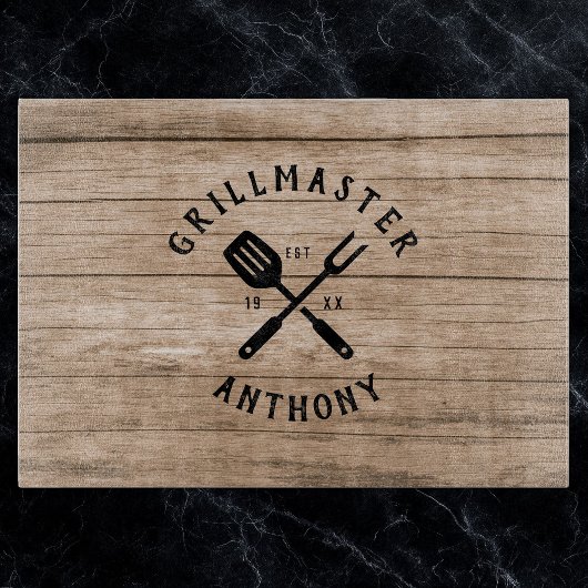 名前をカスタムするレトログリ素朴ルマスター カッティングボード