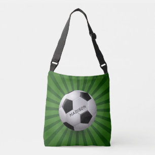 名前をカスタムするレトロサッカーボールバッグ クロスボディバッグ