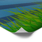 名前をカスタムするレトロサッカーボールポスター ポスター (角)