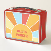 名前をカスタムするレトロスナカラフルレー メタルランチボックス (裏面)