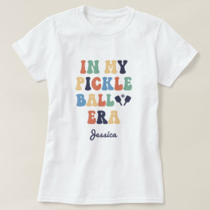 名前をカスタムするレトロマイピックボール時代ママ Tシャツ
