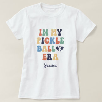 名前をカスタムするレトロマイピックボール時代ママ Tシャツ