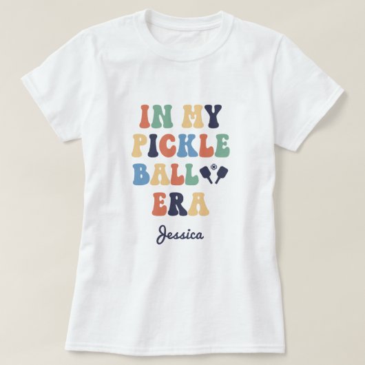 名前をカスタムするレトロマイピックボール時代ママ Tシャツ (デザイン正面)