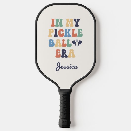 名前をカスタムするレトロマイピックボール時代 ピックルボールラケット (裏面)