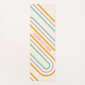 名前をカスタムするレトロヨガマット ヨガマット (正面)