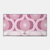 名前をカスタムするレトロラディアントダッキーバラドットマンダラ デスクマット (正面)