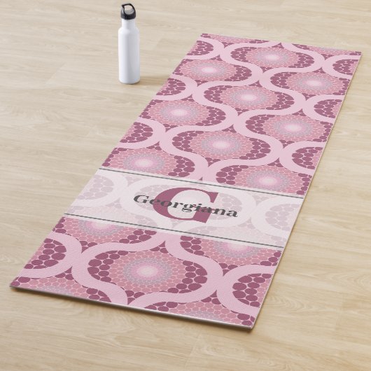 名前をカスタムするレトロラディアントダッキーバラドットマンダラ ヨガマット (インサイチュ)