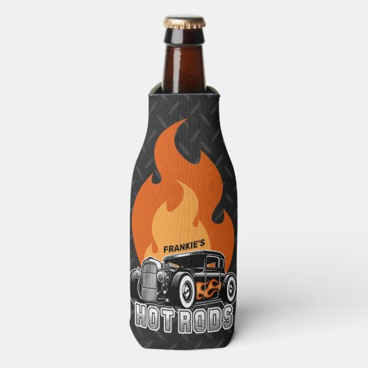 名前をカスタムするレトロ改造クーペレーシングホットフレイムス ボトルクーラー (ボトル正面)