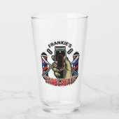 名前をカスタムするレトロ理容師ショップポールバーバーショップ タンブラーグラス (正面)