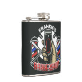 名前をカスタムするレトロ理容師ショップポールバーバーショップ フラスク (右)