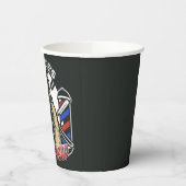 名前をカスタムするレトロ理容師ショップポールバーバーショップ 紙コップ (左)