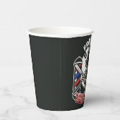 名前をカスタムするレトロ理容師ショップポールバーバーショップ 紙コップ (右)