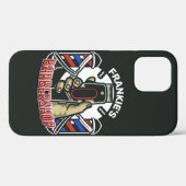 名前をカスタムするレトロ理容師ショップポールバーバーショップ Case-Mate iPhoneケース (裏面 (横))