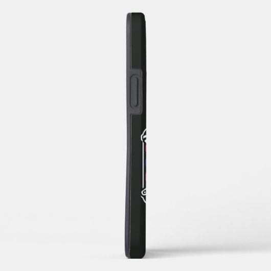 名前をカスタムするレトロ理容師ショップポールバーバーショップ Case-Mate iPhoneケース (裏面 / 右)