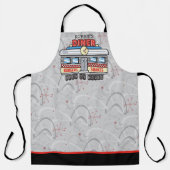 名前をカスタムするレトロ50のダイナーサイン50原子団 エプロン (正面)
