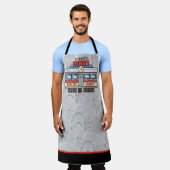 名前をカスタムするレトロ50のダイナーサイン50原子団 エプロン (着用した状態)