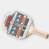 名前をカスタムするレトロ50sダイナーサイン50年代アトミック 卓球ラケット (横)