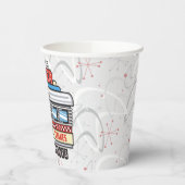 名前をカスタムするレトロ50sダイナーサイン50年代アトミック 紙コップ (左)