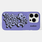 名前をカスタムするレトロ「自由精神」 Case-Mate iPhoneケース (裏面 (横))