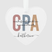 名前をカスタムするレトロCPA公認会計士 オーナメント (正面)