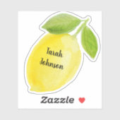 名前をカスタムするレモンステッカー シール (シート)
