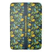 名前をカスタムするレモンパターン バスマット (正面縦)