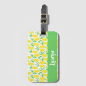 名前をカスタムするレモンパターン ラゲッジタグ (正面縦)