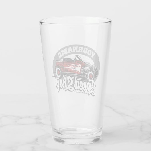 名前をカスタムするロカビリーロードスタースピードショップガレージ タンブラーグラス (裏面)